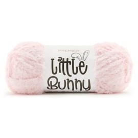 Premier Yarns Little Bunny Yarn, Bulky Weight Plush Knitting and Crocheting Yarn, 100% Polyester, Cotton Candy, 3.5 oz, 109 yards