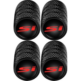 Tire Valve Stem Cover, Aluminum Wheel Valve Air Caps for Honda Civic Si All Models Aluminum Tire Cap, Universal Stem Covers for Cars Trucks Motorcycles SUVs Bikes Car Decoration Accessories