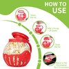 MMUGOOLER Glass Microwave Popcorn Popper, 2.25QT Original Popcorn Jar with