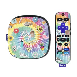 MightySkins Glossy Glitter Skin Compatible with Roku Ultra HDR 4K Streaming Media Player (2020) - VSCO Girl | Protective, Durable High-Gloss Glitter Finish | Easy to Apply | Made in The USA