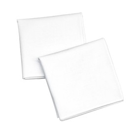 19inch White Handkerchiefs for Wedding, 2 Pieces, 17.7 inches, Men's and Women's, Made in Japan, Unisex, Simple, Formal, 100% Cotton, Absorbent, for Funeral, Vigil, Farewell Ceremony, 17.7 x 17.7