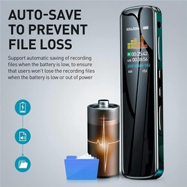 EVISTR 128GB Digital Voice Recorder with Playback - 1536Kbps HD Voice Activated Audio Recorder with Noise Reduction for Meetings Interviews Lectures