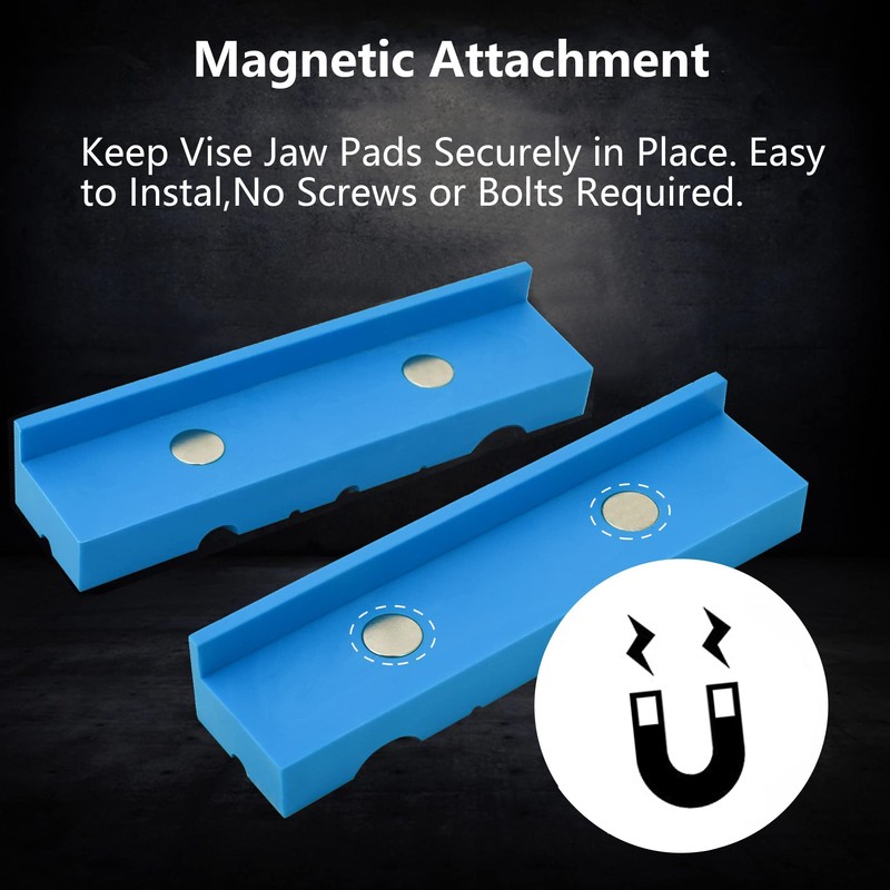 WANGCL 2 PACK 6 Inch Magnetic Vise Jaw Pads Covers