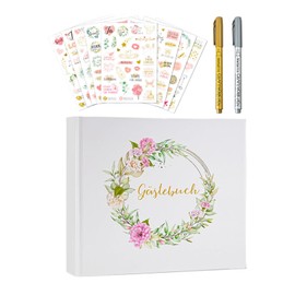 Bridal Shower Guest Book | Wedding Books for Guests to Sign with Pens,Elegant Memorial Reception Supplies for Party Celebrations Engagement