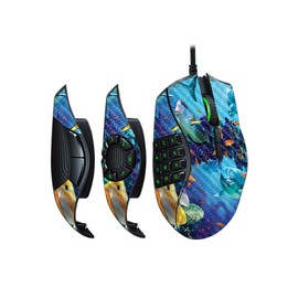 MightySkins Carbon Fiber Skin for Razer Naga Trinity - Ocean Friends | Protective, Durable Textured Carbon Fiber Finish | Easy to Apply, Remove, and Change Styles | Made in The USA