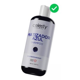 Celesty Shampoo Matizador Azul Blue Cabello Castaño Claro 500ml