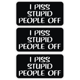 Unbranded/Generic 3x Stupid People Hard Hat Stickers | Motorcycle Helmet Decals | Funny Quotes