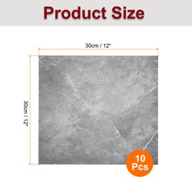 sourcing map 10pcs Peel and Stick Marble Tiles, Waterproof Wall Panel Backsplash, 12"x12" PVC Peel and Stick Shower Tiles for Bathroom, Kitchen, Living, Palace Jade Design