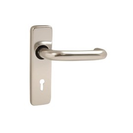 VIBE Round Bar Lever Lock on Satin Anodised Aluminium Door Handle Round Bar Lever Lock on Satin Anodised Aluminium for Internal Doors