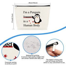 Penguin Gifts Penguin Makeup Bag for Girls Women Penguin Lover Gifts Cosmetic Bag Animal Lover Gifts for Her Christmas Birthday Gifts for Penguin Lover Couple Friends Sister Travel Toiletry Bag