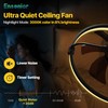 Ensenior 20'' Low Profile Ceiling Fans with Lights and Remote,