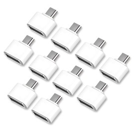 Wansurs 10 Pack USB to Micro USB Adapter, USB 2.0 Micro USB Male to USB A Female for USB Micro-B Devices, Flash Drive, Mouse, Keyboard, Game Controller