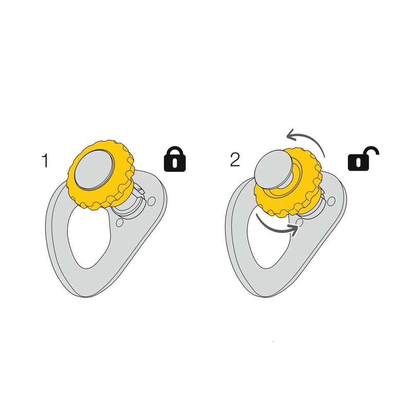 Petzl, Coeur Pulse 12 Mm, Removable Anchoring With Locking Function,
