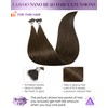LaaVoo Nano Bead Hair Extensions Human Hair Brown Nano Ring