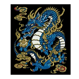 東洋ケース シール デコレーション (スマホ・ガラケー) 蒔絵シール 守護神獣絵巻 青龍 SHINJU-01