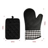 Silicone Oven Mitts, Heat Resistant 2PCS Oven Mitts with Soft