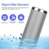 Amwater Stainless Steel Cleanable Wire Mesh Filter Cartridge 10”Length,2.5"OD(50 Micron)