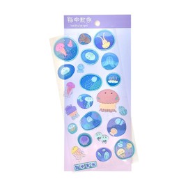 Underwater Walking Twinkle Series Stickers, Cute, Sparkle, Cute, Animals, Fish, Jellyfish,
