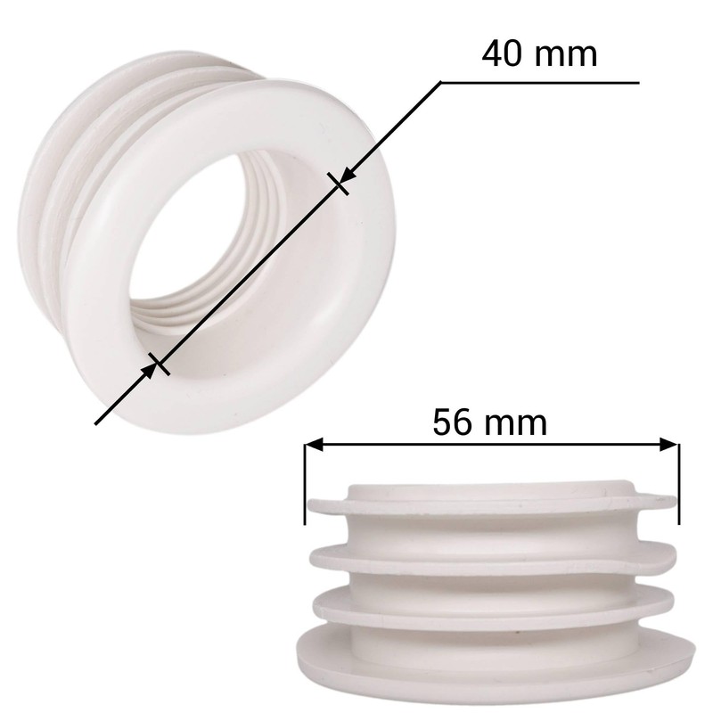 SKIR'CO (2 pcs) White 56 x 40 mm Rubber Sleeve