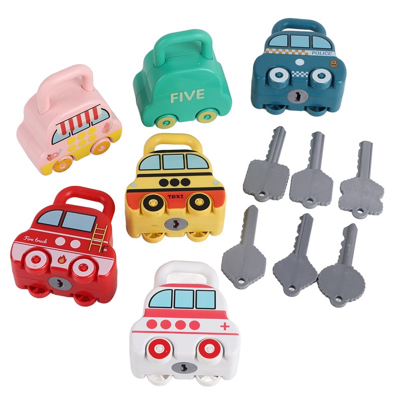 6PCS Unlocking Toys and Matching Keys Toy Preschool Learning Toys