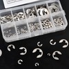 E Circlips, 200pcs Stainless Steel E Clips Assortment, 10 Sizes