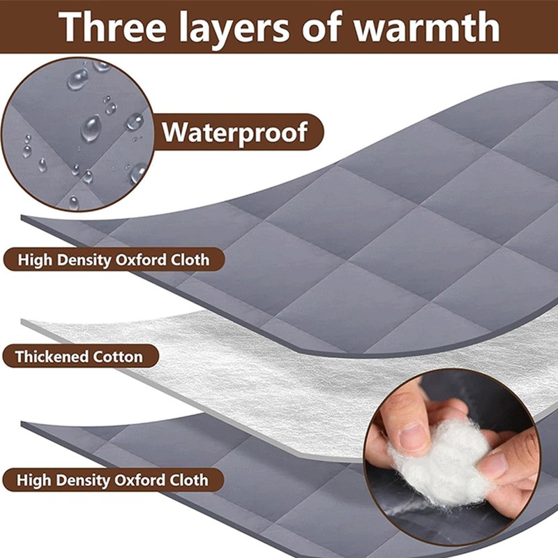 Winter Insulated Window Covers, 3 Layer Thermal Window Cover for