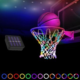 Mojedi 2024 Solar led Basketball net Light, Remote Control, Change Color by Yourself, Waterproof, Super Bright, Play Outdoors at Night, Good Gift for Children. Night Basketball net can be Illuminated