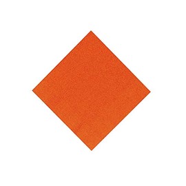 Fun Express - Sunkissed Orange 9 7/8" Paper Napkins (5 - Party Supplies - Solid Tableware - Solid Napkins - 50 Pieces
