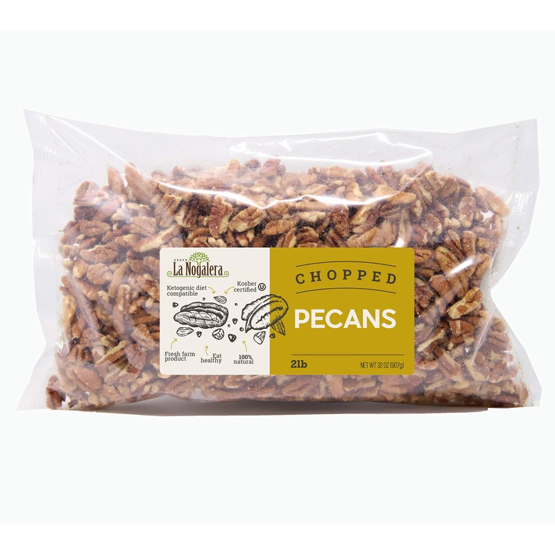La Nogalera - 2 lbs Chopped shelled pecans. Raw pecan