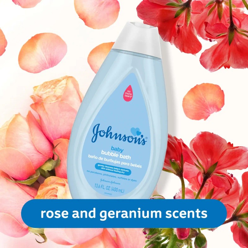 Baño De Burbujas Para Bebé Johnson's Fluffy Bubbles 400 Ml,