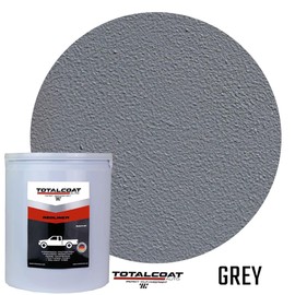 Roll On Truck Bed Liner Paint; Heavy Duty Coating Protection for Box Trucks, Pickups, Cargo Vans (1 Gallon Kit, Grey)