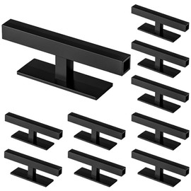 10 Pack Self-Stick Drawer Pulls ABS Plastic Drawer Push Pull Handles Black Instant Cabinet Hidden Cabinet Handle for Door Window Wardrobe