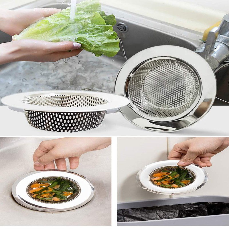 Seatery 2PCS Kitchen Sink Strainers, Sink Drain Filter, Sink Basket