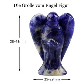 Nupuyai Angel Gemstone Guardian Angel Figurine Crystal Pocket Angel Healing Stone Talisman Lucky Charm Angel Statue Fengshui Decoration