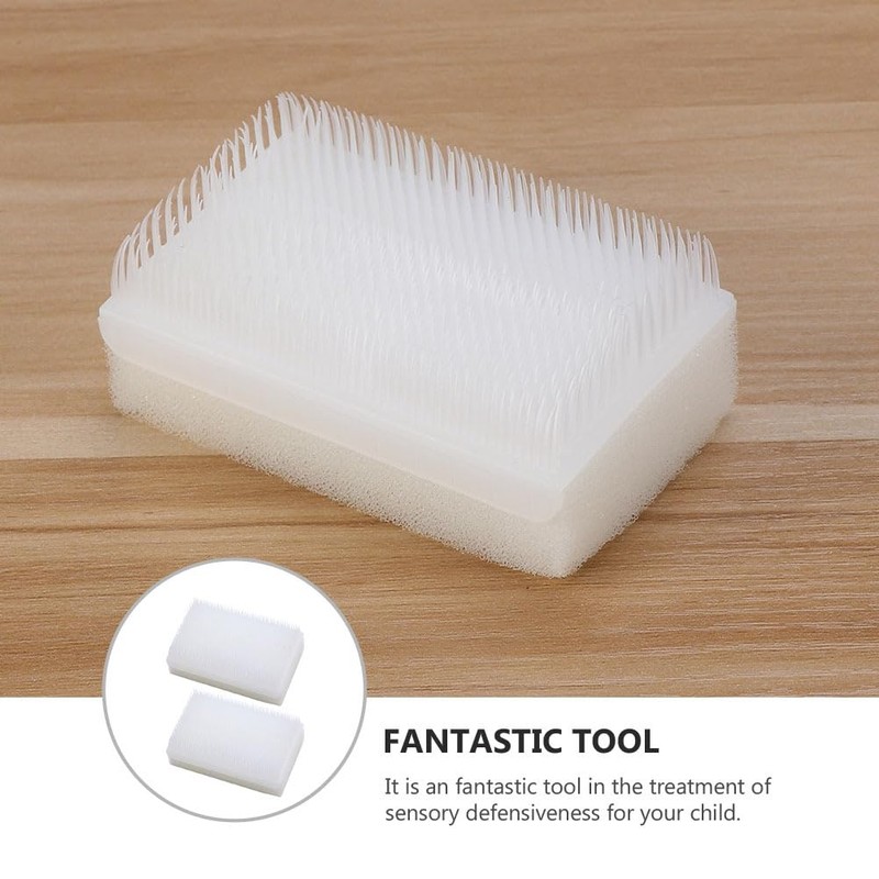 FOMIYES Therapy Brush, 2Pcs Therapressure Brush for for Sensory Brushing,