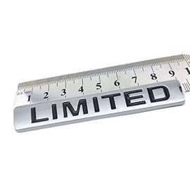 2 PCS NEW 3D Zinc Alloy Chrome Limited Emblem Trim Kit Decal Trunk Sport Badge Sticker Fender Nameplate Universal Use (Black)