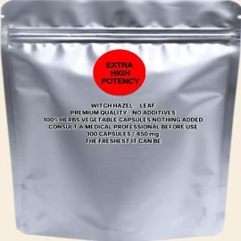 PRIORITY HEALTH AID WITCH HAZEL LEAF  With Absolutely No Additives Hi Potency 100 Vegetable Capsules