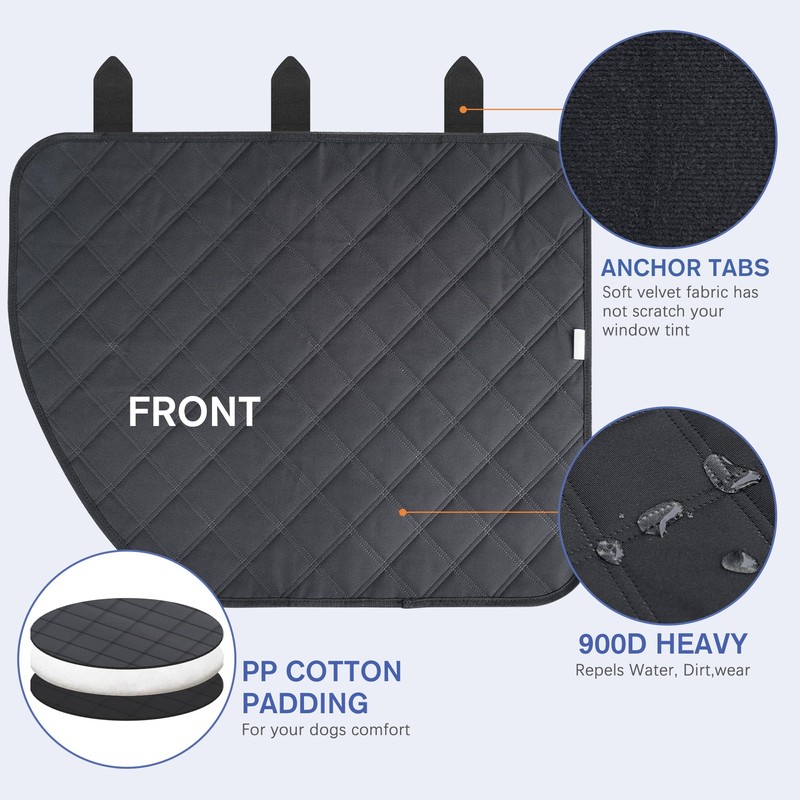 ALLANSING Dog Car Door Protector – Anti-Scratch/Stain-Resistant, Window-Roll-Compatible, No Tint