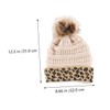 BIUDECO Warm Knitted Beanie Fur Pom Pom Hat for Men