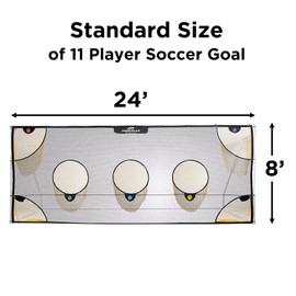 PodiuMax Soccer Net, 24'x8' Soccer Goal Net with 7 Target Zones, Practice Shooting and Passing Accuracy