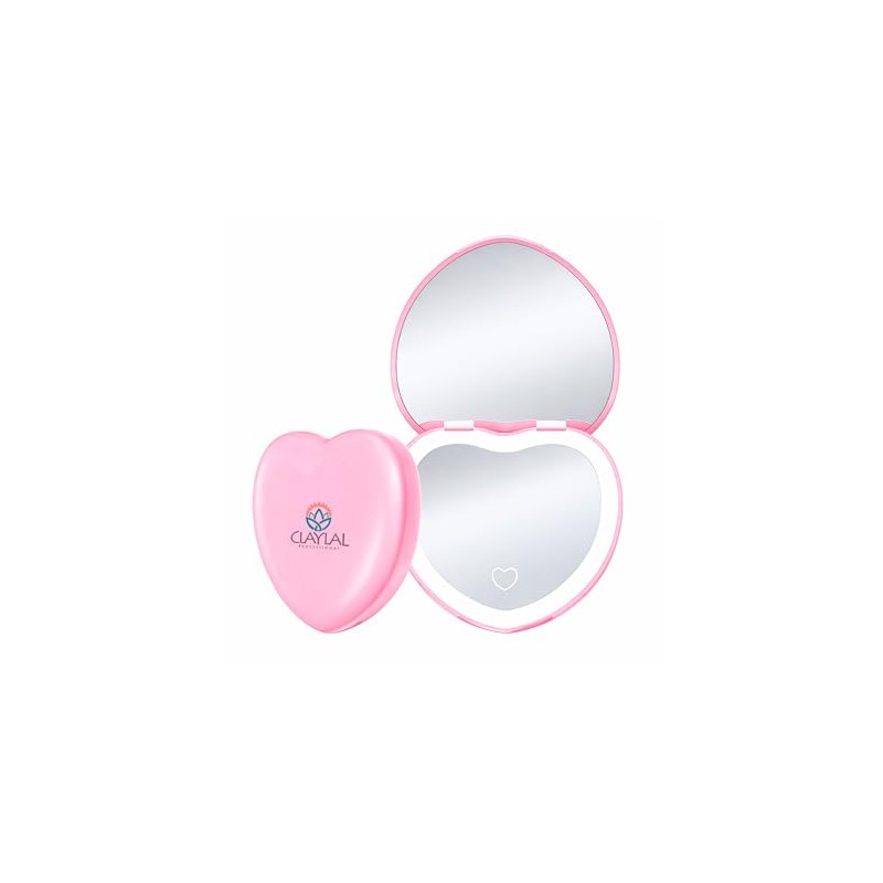 Claylal Professional Espejo de Bolsillo con Luz LED para Maquillaje