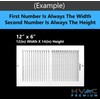 HVAC Premium 14"w X 8"h 3-Way AIR Supply Grille -