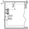 Blum Aventos HK-S Front Mounting Furniture Fittings Nickel-Plated Steel Pack