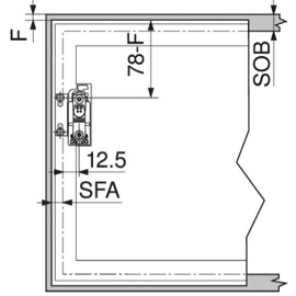 Blum Aventos HK-S Front Mounting Furniture Fittings Nickel-Plated Steel Pack of 2