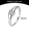 Oidea Engagement Rings for Women: Heart Shaped Cubic Zirconia Rings