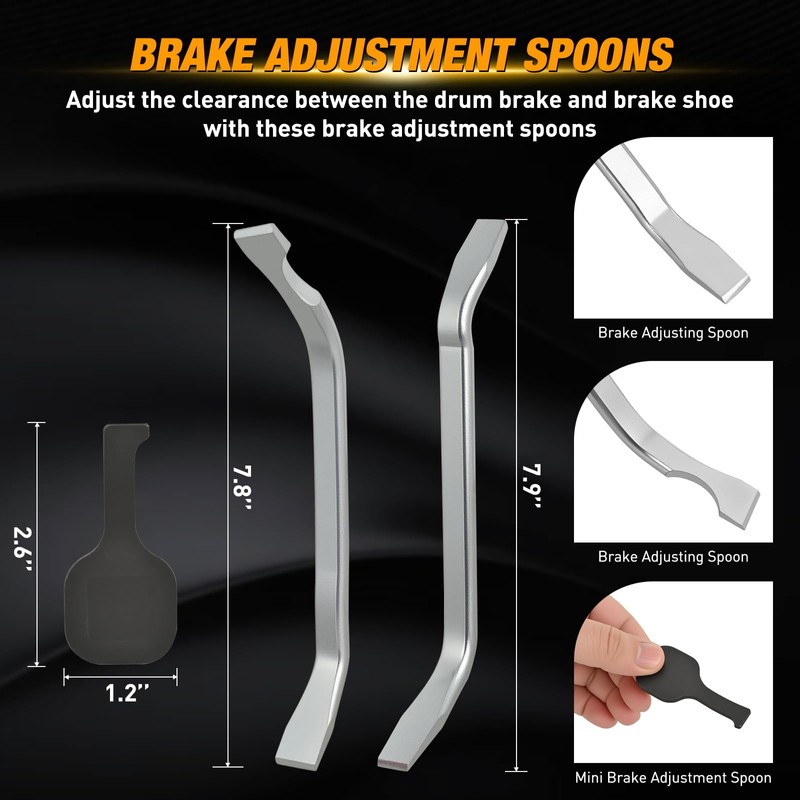 GOOACC 8PCS Drum Brake Tool Kit, Brake Tool Set with