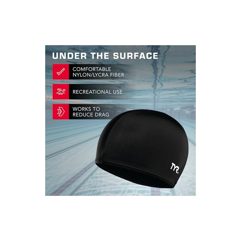 TYR Gorra de Licra para natación