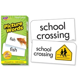 Trend Enterprises: Picture Words Skill Drill Flash Cards, Content-Rich Self-Checking Cards to Practice and Master, Great for Skill Building, 96 Cards Included, Ages 5 and Up