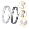 SAFIGLE 1 Pair Adjustable Sun and Moon Couple Rings for