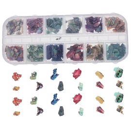 Gatuida Natural Abalone Shell Nail Charms for Manicure Colorful Nail Art Decorations for Christmas Weddings Birthdays DIY Nail Designs